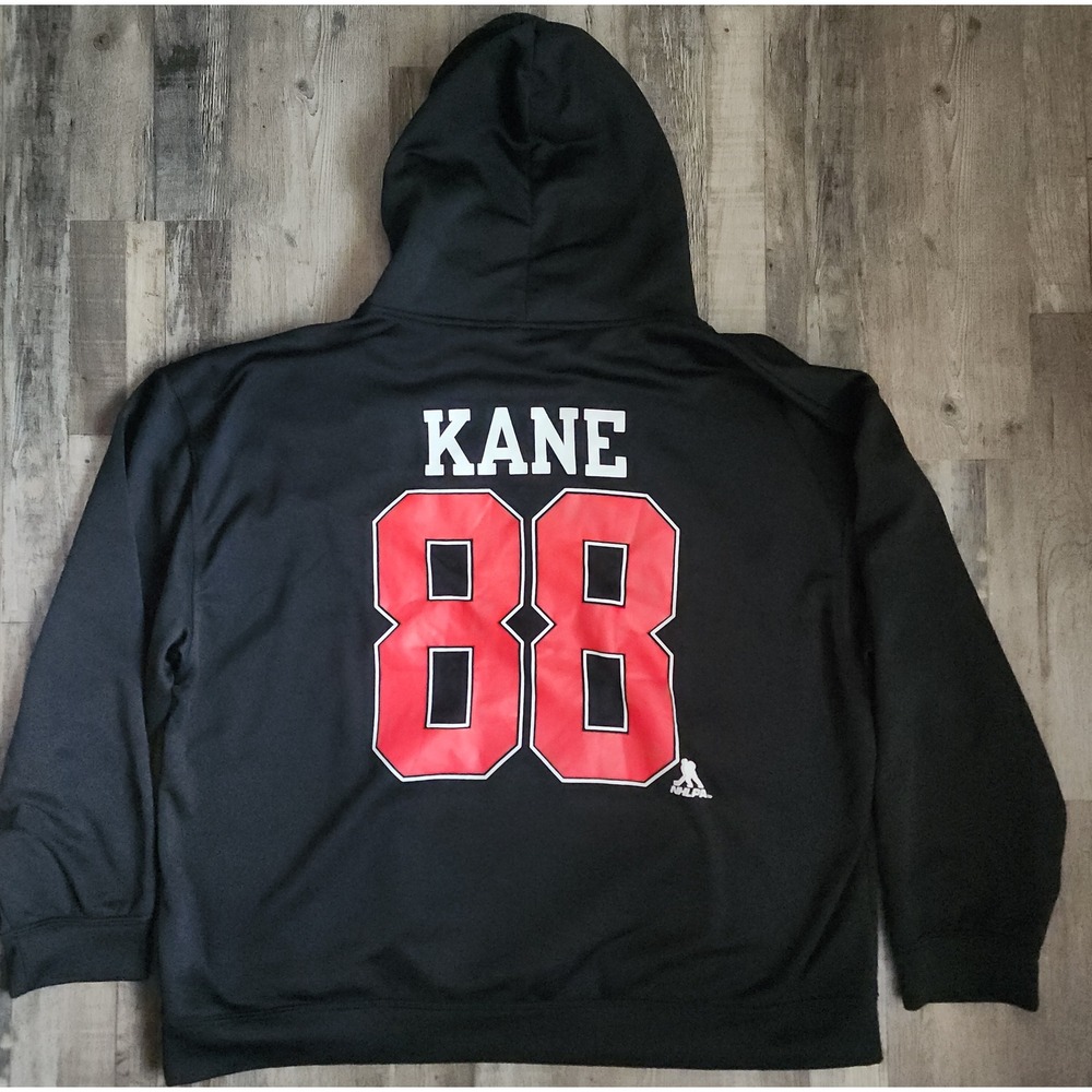 Proedge Chicago Blackhawks Hoodie Mens 2XL Black Patrick Kane 88 NHL Sweatshirt